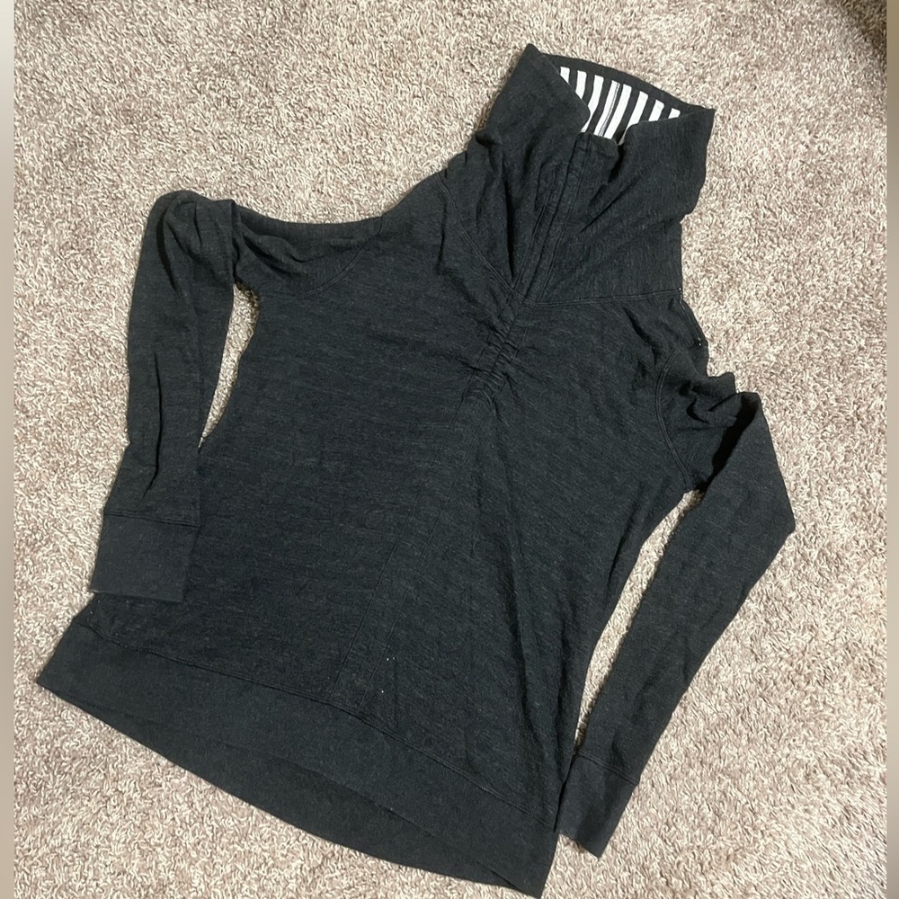 Lululemon Athletica - 8 - Reversible sweatshirt grey & Striped
